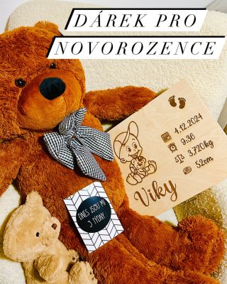 🎁🧸 Přemýšlíte nad dárkem pro novorozence? Mrkněte na naše originální řučně vyráběné krabičky ze dřeva s personalizovaným...